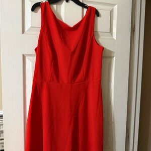 RIHOAS Red Sleeveless Midi Dress